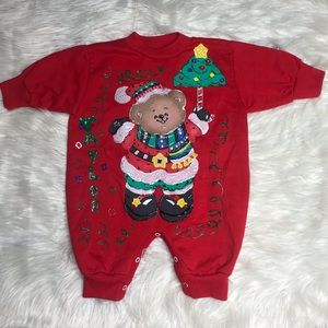 "TAYLOR" RABBIT SKIN ONESIE PERSONALIZAD RED 12 M